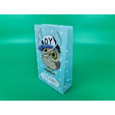 Пакет бумажный с ручками размер 17х26х8 12 шт./уп.