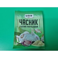 Чеснок сушеный гранулированный вес 15 грамм 20 шт/уп.