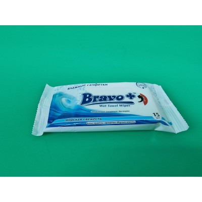 Влажная салфетка Bravo аромат 