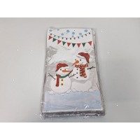 Подарочная упаковка с новогодним рисунком (20*35) №32 Пара снеговиков (100 шт)