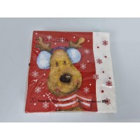 Красивая салфетка (ЗЗхЗЗ, 20шт) VIVA  новый год рисунок 