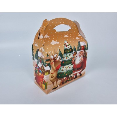 Новогодняя подарочная картонная упаковка для конфет (1000грм)  Ярмарка подарков №199н (1 шт)