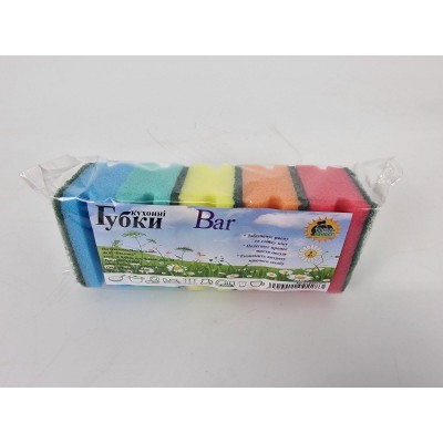 Губка кухонная для посуды 5шт Bar (Супер Торба) (1 пачка) Губка кухонная для посуды 5шт Bar (Супер Торба) (1 пачка)