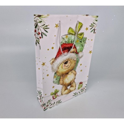 Большой бумажные пакет вертикальный 25/37/8 новогодний -019 (12 шт) Большой бумажные пакет вертикальный 25/37/8 новогодний -019 (12 шт)
