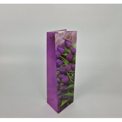 Пакет бумажный подарочный под бутылку  12/9/36(артBUT-25) (12 шт)