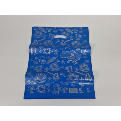 Пакет полиэтиленовый с рисунком с прорезной ручкой 