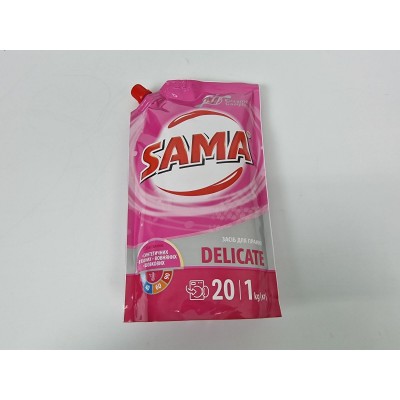 Жидкий стиральный порошок 1000г САМА DELICATE шелк/шерсть (1 шт)