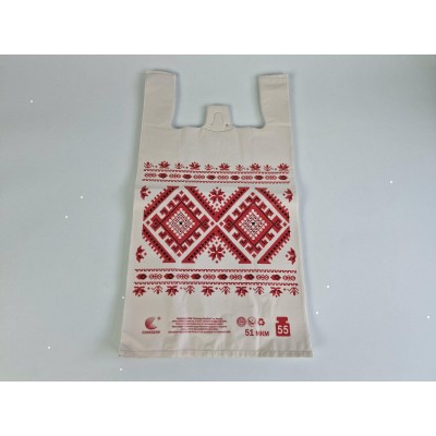 Пакет майка полиэтиленовая (тип FA) 30*55 Вишиванка ''Комсерв'' 50 мкм (100 шт)