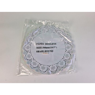 Ажурные салфетки одноразовые бумажные Ø37 см 100 шт/уп. кружевные салфетки, банкетные салфетки