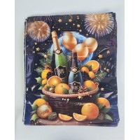 Новогодний пакет с прорезной ручкой размер 40х45 "Шампанское " Комсерв 25 шт/уп.	