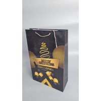 Новогодний картонные пакеты с ручками Гигант вертикальный 30х47х12-010 (12 шт)