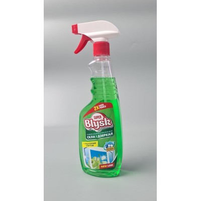 Средство Super Blysk для стекла и зеркал с нашатырным спиртом Зеленое яблоко 500г (курок) (1 шт) Средство Super Blysk для стекла и зеркал с нашатырным спиртом Зеленое яблоко 500г (курок) (1 шт)