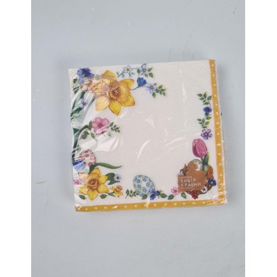 Пасхальная бумажная двухслойная салфетка (ЗЗхЗЗ, 16шт)  La Fleur 