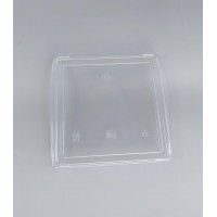 Крышка PET 150×150 мм прозрачная для крафтового контейнера одноразовая квадратная крышка для упаковки еды