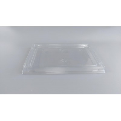 Крышка PET 135×85 мм прозрачная для крафтового контейнера одноразовая прямоугольная крышка для упаковки еды