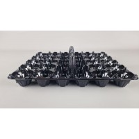 Упаковка для куриных яиц 30 ячеек низ черная (50 шт)