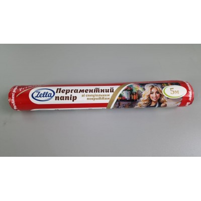 Пергамент для выпечки  (5м*29см) Zella белый силиконовый (1 рул)