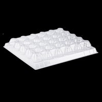 Упаковка для куриных яиц 30 ячеек верх прозрачная (50 шт)