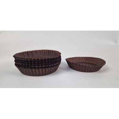 Тартолетка для кексов 11А  круглая коричневая D90 H20 (100шт)  (1 уп.)