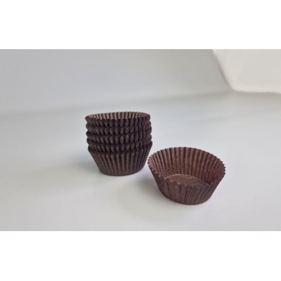 Тартолетка для кексов 6А  круглая коричневая D45 H25 (100шт)  (1 уп.)