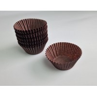 Тартолетка для кексов 5А  круглая коричневая D40 H27,5 (100шт)  (1 уп.)