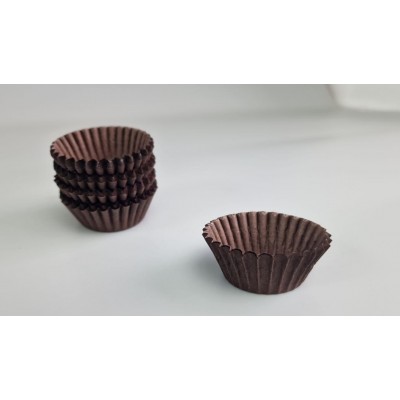 Тартолетка для кексов 4А  круглая коричневая D35 H20 (100шт)  (1 уп.)