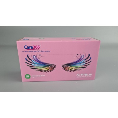 Перчатки Нитрил Розовый (100шт) размер S 