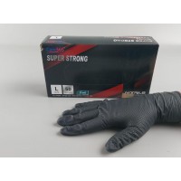 Перчатки нитриловые черные суперпрочные 50 шт. хозяйственные, размер L  