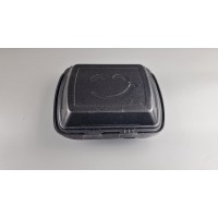 Ланч-бокс из вспененного полистирола с крышкой  (390*242*74) черный МВ-2  (150 шт)