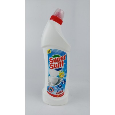 Гель для чистки унитазов SUPER STUFF 1000 мл, лимон (1 шт) Гель для чистки унитазов SUPER STUFF 1000 мл, лимон (1 шт)