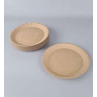 Тарелка з пищевого картона  д200мм Крафт 50шт (50 шт)