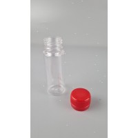 Бутылка прозрачная 50 мл с  горлом Ø28 с крышкой (50 шт)