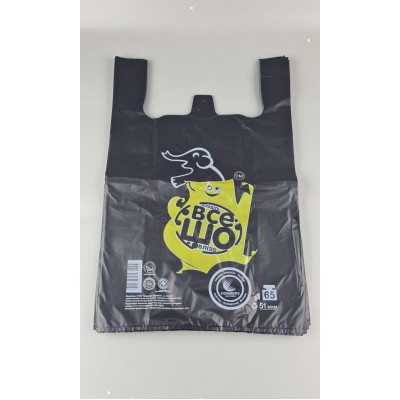 Пакет майка полиэтиленовая 34*58 ПАКУНЧИК ЧЕРНЫЙ (51мик)  (100 шт)