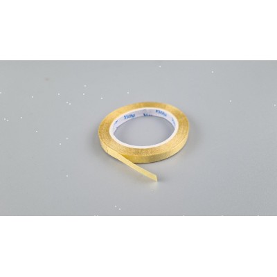 Лента для воздушных шаров и подарков 0.5 см х 5 метров золотая (1 пачка) Лента для воздушных шаров и подарков 0.5 см х 5 метров золотая (1 пачка)