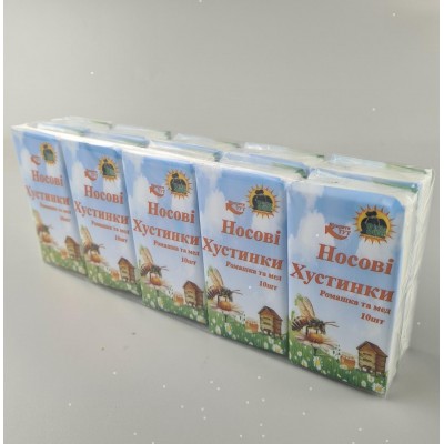 Бyмажный платок Супер Торба Ромашка и мёд  (10 шт)