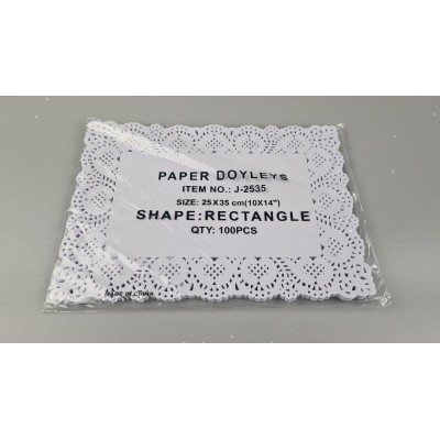 Ажурная одноразовая бумажная салфетка прямоугольная 25х35 см 100 штук, салфетки на стол, салфетка банкетная