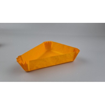 Тартолетка для кексов Тр130  треугольная оранжевая H30 (100шт)  (1 уп.)