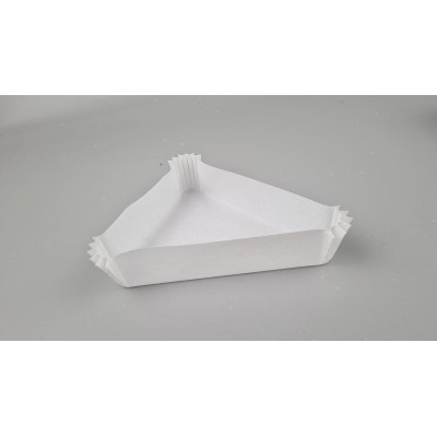 Тартолетка для кексов Тр130  треугольная белая H30 (100шт)  (1 уп.)