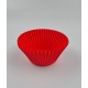 Тартолетка для кексов 140А  круглая красная D55 H42,5 (100шт)  (1 уп.)