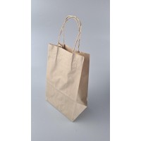 Пакет с ручками бумажный крафт бурий 150х90х240, 70г/м2 (25 шт)