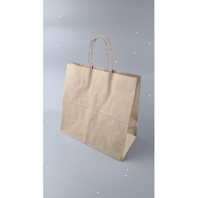 Пакет с ручками бумажный крафт бурий 310х150х300, 80г/м2 (25 шт)