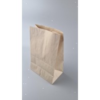 Пакет с дном бумажный крафт бурий, 180х120х280, 50г/м2 (25 шт)