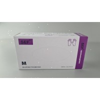 Перчатки Винил белые (100шт) размер M SEF (1 пачка)