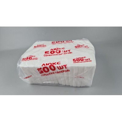 Салфетка для сервировки 500 листов белая  (1 пачка)