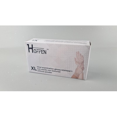 Перчатки Винил прозрачные (100шт) размер XL 
