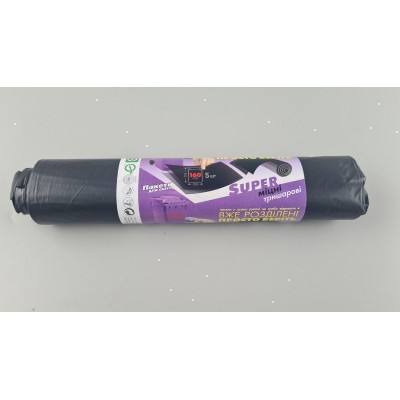 Мешки для мусора 160 литров (5шт) PROFI черные  (1 рул)