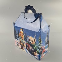 Новогодняя подарочная картонная упаковка для конфет (1000грм) №206 