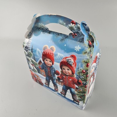 Новогодняя подарочная картонная упаковка для конфет (800грм) №212 