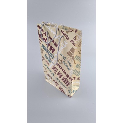 Новогодние пакеты для подарков, средний 17x26x8-038 (12 шт)