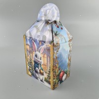 Новогодняя подарочная картонная упаковка для конфет (700грм) №230 Новогодняя подарочная картонная упаковка для конфет (700грм) №230